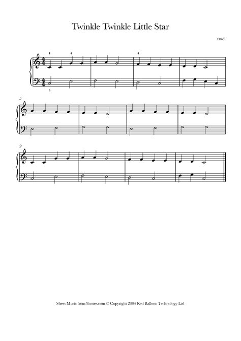 Hope This Notes Is Useful For You. . Twinkle twinkle little star piano notes